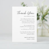 Budget Elegante bruiloft Dank u kaarten (Staand voorkant)
