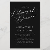 Budget elegante bruiloft repetitie diner uitnodigi flyer (Voorkant)