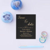 Budget elegante bruiloft Save the Date uitnodiging Flyer (Enkel)