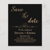 Budget elegante bruiloft Save the Date uitnodiging Flyer (Voorkant)