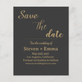 Budget elegante bruiloft sparen de datum briefpapi flyer (Voorkant)