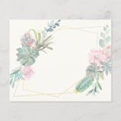 BUDGET elegante bruiloft uitnodiging. Uitnodiging (Achterkant)