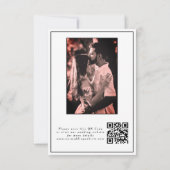 Budget Elegante Calligrafie Foto QR Code  Save The Date (Achterkant)