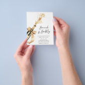 Budget Elegante Champagne Bridal Shower Uitnodigin Flyer (Hand)