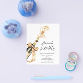 Budget Elegante Champagne Bridal Shower Uitnodigin Flyer (Enkel)