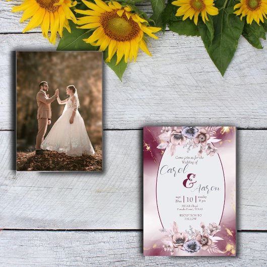 Budget Elegante Classy Botanische Bruiloft Flyer