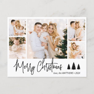 Budget Elegante Collage 5 Foto Kerst Briefkaart