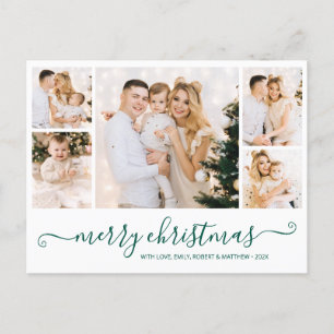 Budget Elegante Collage 5 Foto Kerst Briefkaart