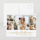 Budget Elegante Collage Kerst Vakantie Ansichtkaar Feestdagenkaart (Voorkant / Achterkant)