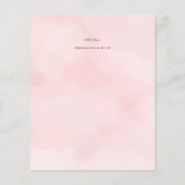 BUDGET Elegante DOOP Uitnodiging Blush Roze (Achterkant)