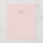 BUDGET Elegante DOOP Uitnodiging Roze Calla Lelies (Achterkant)