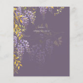 BUDGET Elegante DOOP Uitnodiging Wisteria Paars (Achterkant)
