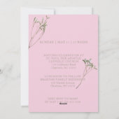 Budget Elegante doop van onze Baby uitnodiging (Achterkant)