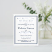 BUDGET Elegante Dubbele Rand Monogram Navy Aangepa (Staand voorkant)