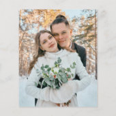 Budget elegante eenvoudige foto bruiloft uitnodigi (Achterkant)