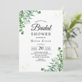 Budget Elegante Eucalyptus Verlaat Vrijgezellenfee Kaart (Staand voorkant)