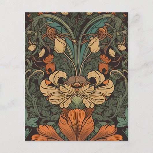 Budget Elegante Floral Art Nouveau Bruiloft (Achterkant)