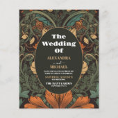 Budget Elegante Floral Art Nouveau Bruiloft (Voorkant)