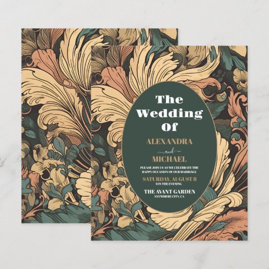 Budget Elegante Floral Art Nouveau Bruiloft