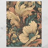 Budget Elegante Floral Art Nouveau Bruiloft Flyer (Achterkant)