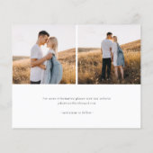 Budget Elegante Foto Huwelijk Save The Date (Achterkant)