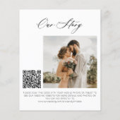 Budget elegante foto QR-code trouwkaart save the d (Achterkant)
