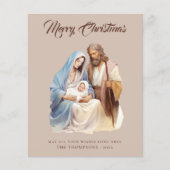 Budget Elegante Geboorte Vrolijk Kerstfeest Kaart (Voorkant)