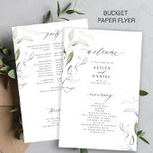 Budget elegante groen laat trouwprogramma flyer