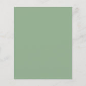 Budget Elegante Groene Bloemige Rozen Bruiloft (Achterkant)