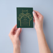 budget ELEGANTE groene EN GOUDEN BRUILOFT Flyer (Hand)