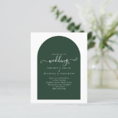 BUDGET Elegante groene typografie Huwelijk (Staand voorkant)