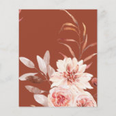 Budget Elegante Herfst Terracotta Bruiloft Uitnodi (Achterkant)