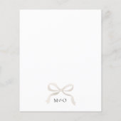 BUDGET Elegante Ivoor Beige Boog Monogram Bruiloft (Achterkant)