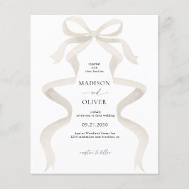 BUDGET Elegante Ivoor Beige Boog Monogram Bruiloft