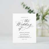 BUDGET Elegante Kalligrafie Foto QR Code Huwelijk (Staand voorkant)