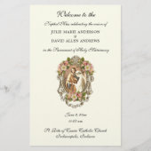 Budget Elegante Katholieke Huwelijksprogramma Brie Briefpapier (Voorkant)