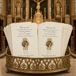 Budget Elegante Katholieke Huwelijksprogramma Brie Briefpapier