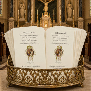Budget Elegante Katholieke Huwelijksprogramma Brie Briefpapier