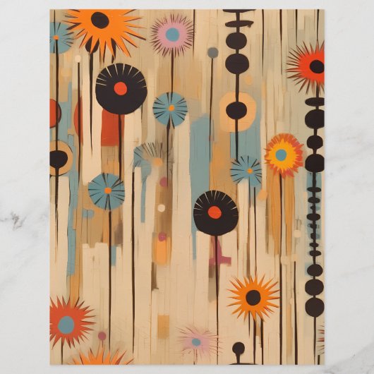 Budget Elegante Mid Century Bloemenbruiloft Flyer (Achterkant)