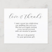 Budget Elegante minimale bruiloft dank u Flyer (Achterkant)