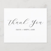 Budget Elegante minimale bruiloft dank u Flyer (Voorkant)