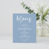 Budget Elegante Minimalistische Dusty Wedding Blue (Staand voorkant)