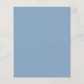 Budget Elegante Minimalistische Dusty Wedding Blue (Achterkant)