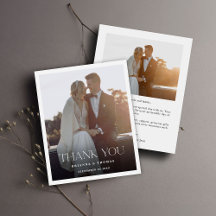 Budget Elegante moderne foto bruiloft dank u