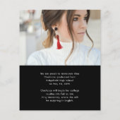 Budget Elegante Multi-Foto Afstudeeruitnodiging Flyer (Achterkant)