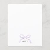 BUDGET Elegante Paarse Strik Monogram Bruiloft (Achterkant)