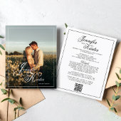 BUDGET Elegante QR-code Alles in één foto bruiloft