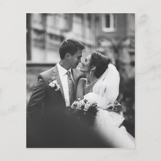 Budget ELEGANTE RODE EN GOUDEN BRUILOFT Flyer (Achterkant)