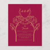 Budget ELEGANTE RODE EN GOUDEN BRUILOFT Flyer (Voorkant)