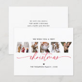 BUDGET Elegante rode vrolijke kerst foto collage (Voorkant / Achterkant)